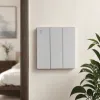 T2 White three-panel wall switch, simple home decoration style, suitable for both exposed and concealed installation, European modern style details Picture